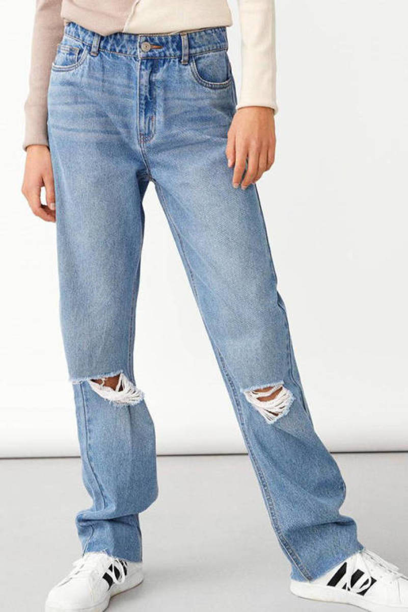 LMTD high waist loose fit jeans NLFBIZZA light denim