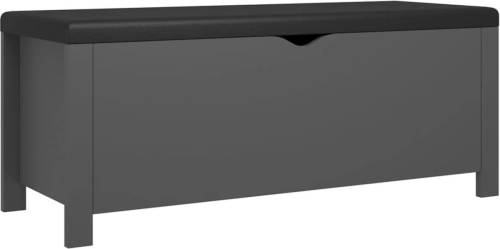 VidaXL Opbergbox met kussen 105x40x45 cm spaanplaat grijs