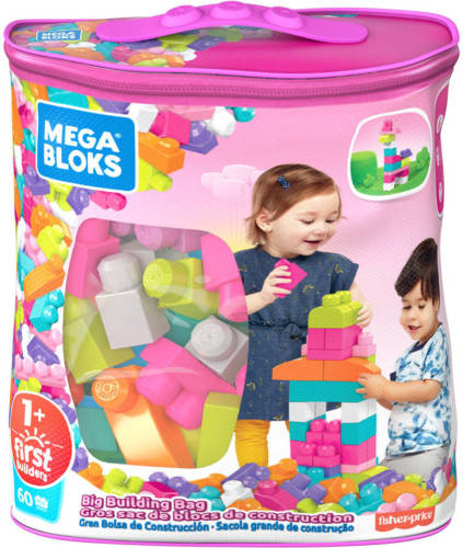 Fisher-Price Mega Bloks First Builders Bags 60 stuks roze