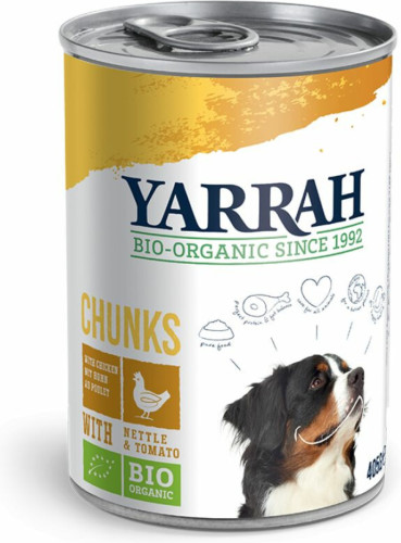 Yarrah Bio Brokjes In Saus Hondenvoer Kip 405 gr