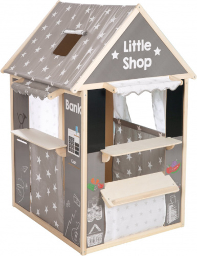 roba speelhuis Stars junior 94,5 x 82,5 x 128 cm hout grijs