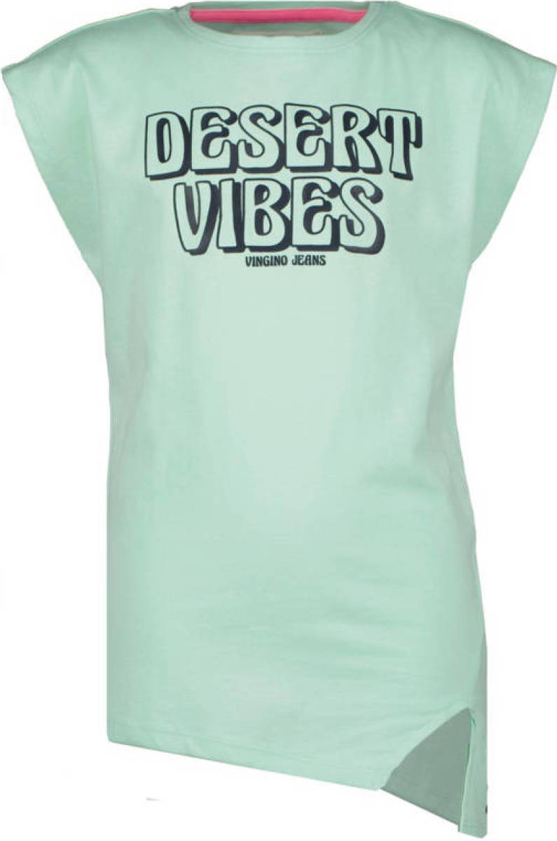Vingino T-shirt Hinny met printopdruk mintgroen