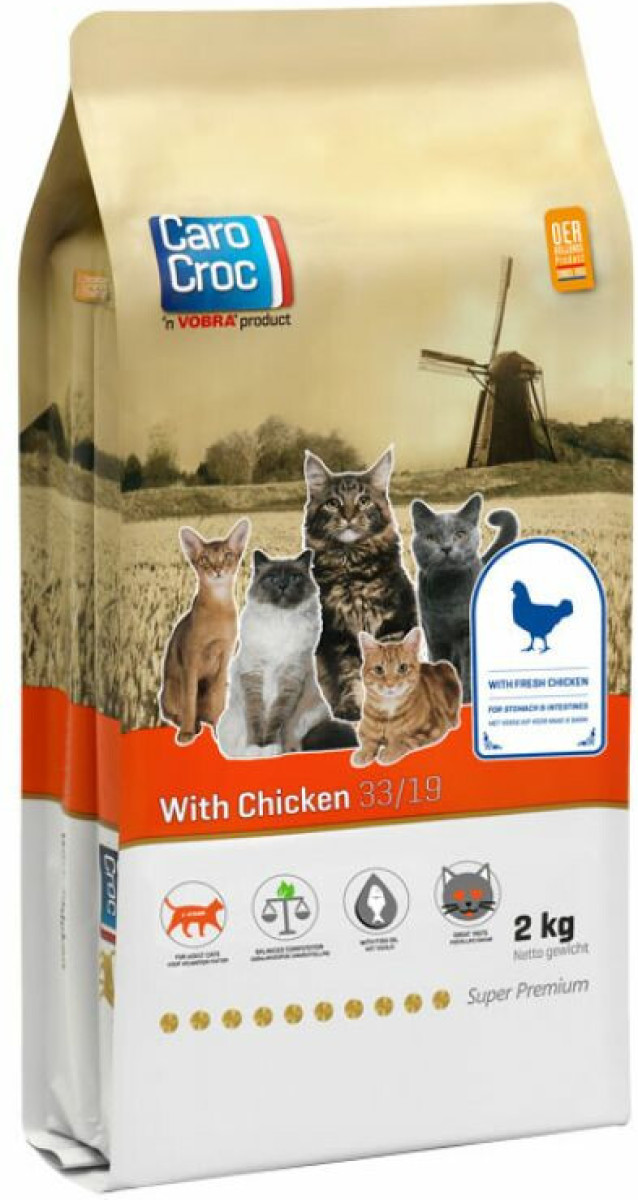 CaroCroc Kat 33/19 Kip Kattenvoer 2 kg