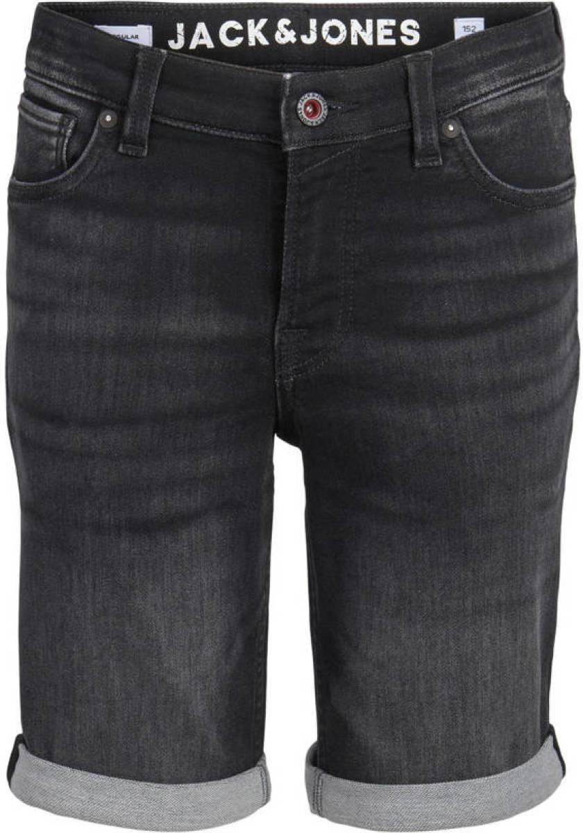 Jack & Jones JUNIOR slim fit jeans bermuda JJIRICK zwart