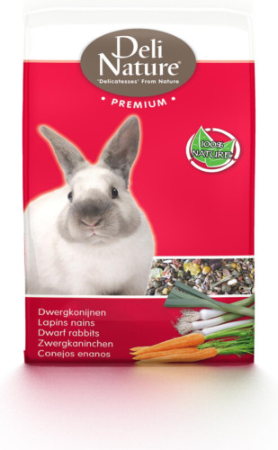 4x Deli Nature Premium Dwergkonijn 3 kg