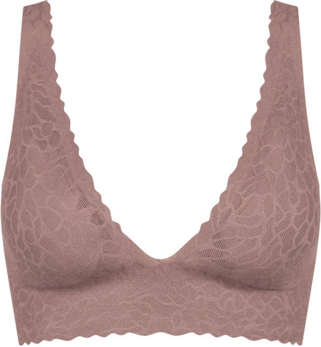Sloggi ZERO Feel Lace 2.0 bh top met schulprand bruin