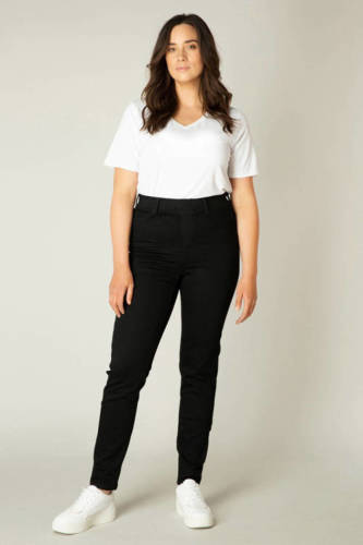 Base Level Curvy by Yesta slim fit jegging Tessa zwart