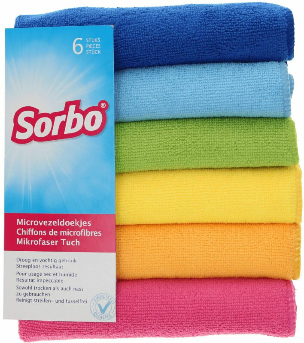 Sorbo Microvezeldoeken Trendy Colors 40 x 40 cm 6 stuks