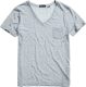 Superdry T-shirt SCRIPTED V NECK TEE T-shirt van biokatoen met V-hals en zak