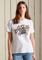 Superdry T-shirt Gebloemd T-shirt met een opschrift