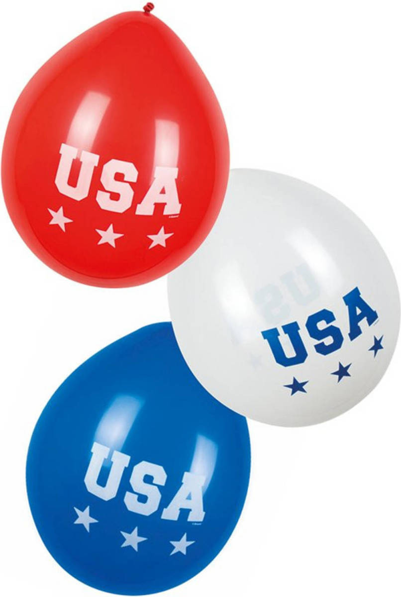 Boland Ballonnen Usa 25cm 6 Stuks