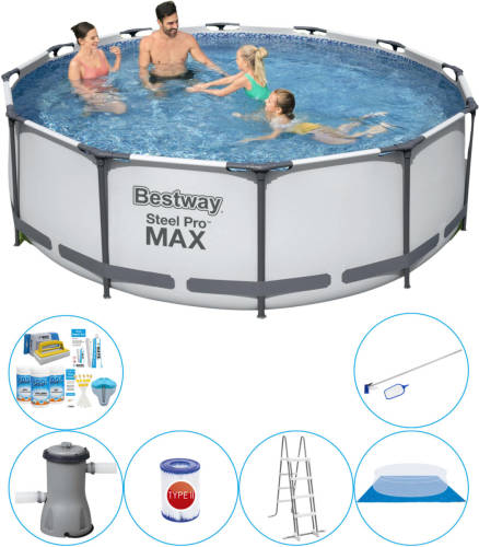 Bestway Steel Pro Max Rond 366x100 Cm - 7-delig - Zwembad Pakket