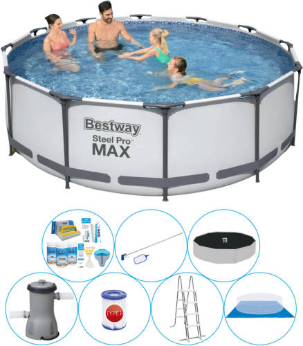 Zwembad Pakket - Bestway Steel Pro Max Rond 366x100 Cm