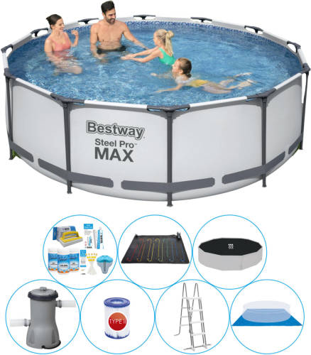 Zwembad Combi Deal - Bestway Steel Pro Max Rond 366x100 Cm