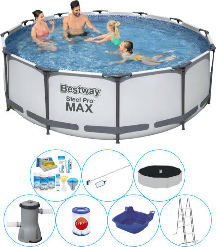 Zwembad Comfort Pakket - Bestway Steel Pro Max Rond 366x100 Cm