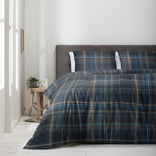 Luna Bedding Luna Dark Check 2-persoons (200 x 220 cm + 2 kussenslopen) Dekbedovertrek