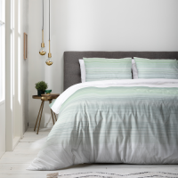 Luna Bedding Luna Pastel Green Stripes 2-persoons (200 x 220 cm + 2 kussenslopen) Dekbedovertrek