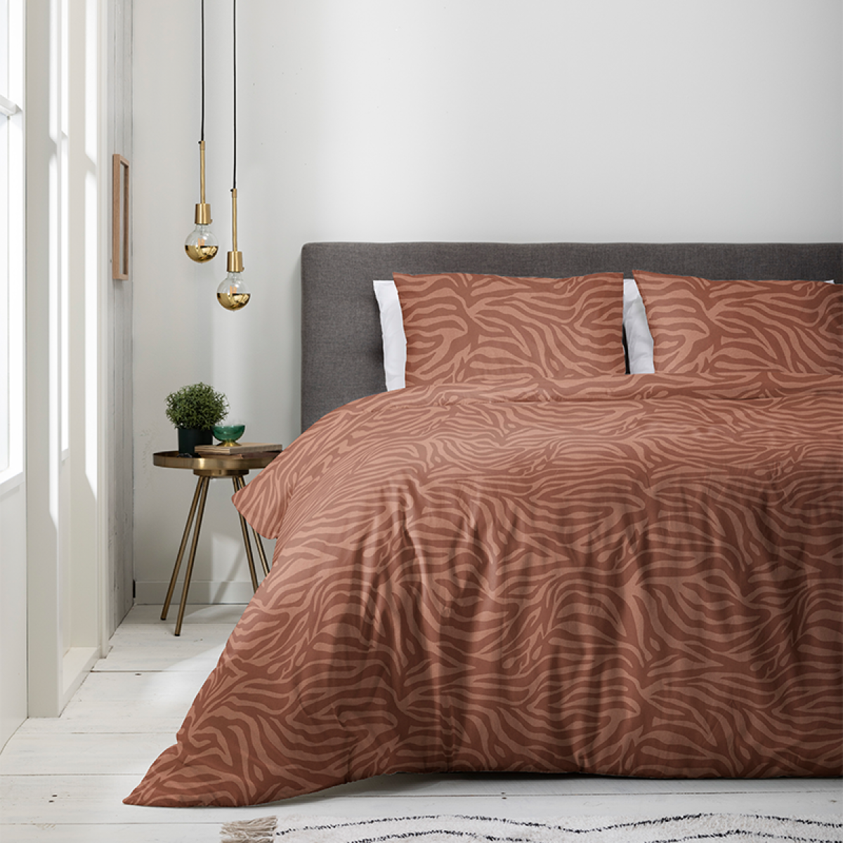 Luna Bedding Zebra - Terra 2-persoons (200 x 200/220 cm + 2 kussenslopen)