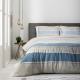 Luna Bedding Luna Herringbone Stripes - Blauw Lits-jumeaux (240 x 220 cm + 2 kussenslopen) Dekbedovertrek