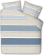 Luna Bedding Luna Herringbone Stripes - Blauw Lits-jumeaux (240 x 220 cm + 2 kussenslopen) Dekbedovertrek