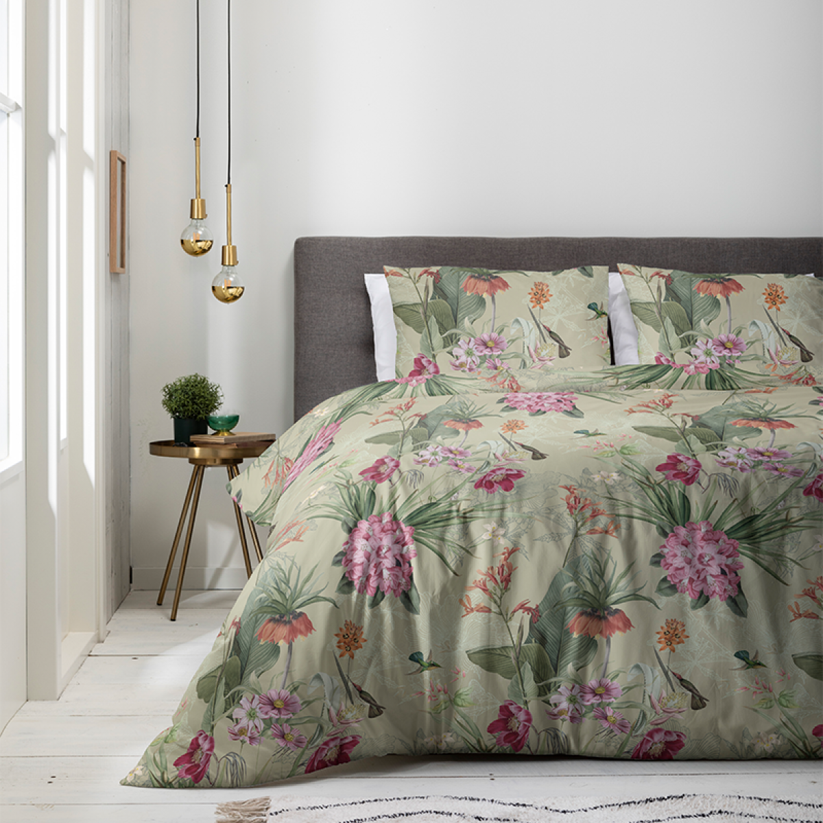 Luna Bedding Kitchen Garden - Green Lits-jumeaux (240 x 200/220 cm + 2 kussenslopen)