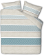 Luna Bedding Luna Herringbone Stripes - Groen Lits-jumeaux (240 x 220 cm + 2 kussenslopen) Dekbedovertrek