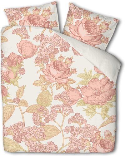Luna Bedding Luna Pastel Flower 1-persoons (140 x 220 cm + 1 kussensloop) Dekbedovertrek