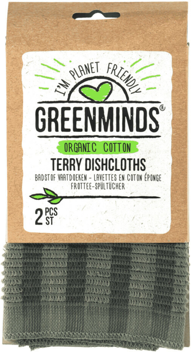 Greenminds Badstof Vaatdoeken 35 x 35 cm 2 stuks