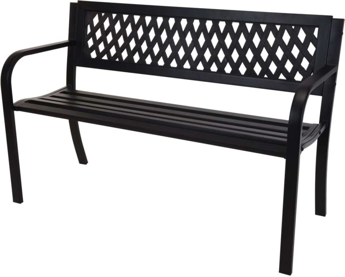 ProGarden Tuinbank 119x50x75 cm staal zwart