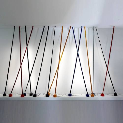 Martinelli Luce Elastica vloerlamp als band, rood