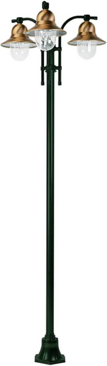 K.S. Verlichting Mastlamp Toscane, groen, 3-lamps
