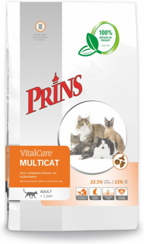 Prins VitalCare Multicat Kattenvoer 10 kg