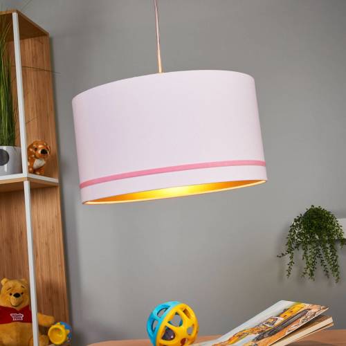 Waldi-Leuchten GmbH Hanglamp Estria, roze met gouden binnenkant