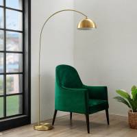 Lindby Lennart vloerlamp, messing mat