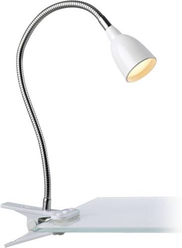 Markslöjd LED klemlamp Tulip, wit