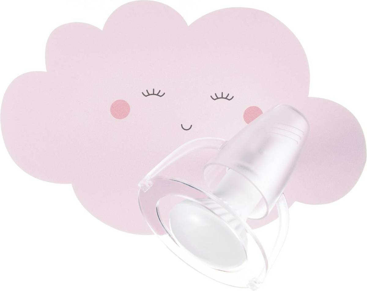 Waldi-Leuchten GmbH Wandlamp Wolkengezicht in roze met spot