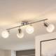 Lindby 4-lichts LED-plafondlamp Elaina mat nikkel