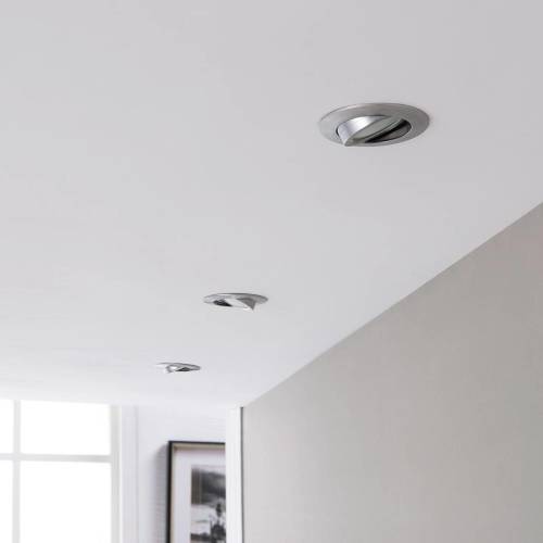Lindby LED inbouwspot Andrej, rond, aluminium, set van 3