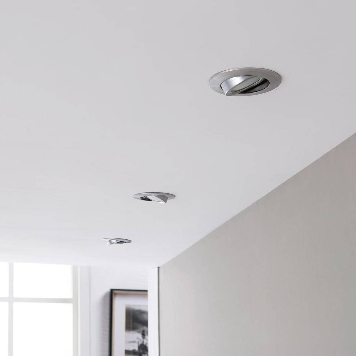 Lindby LED inbouwspot Andrej, rond, aluminium, set van 3