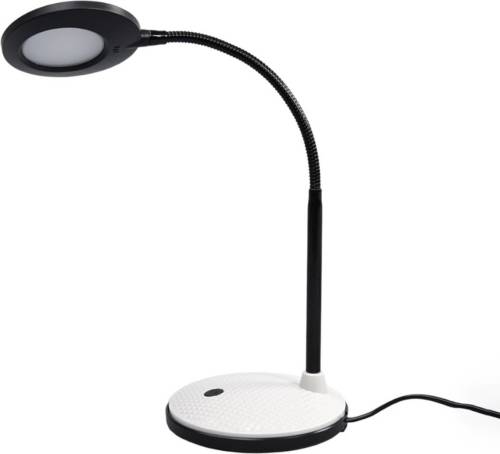 Lindby LED bureaulamp Ivan in lichtgrijs en zwart
