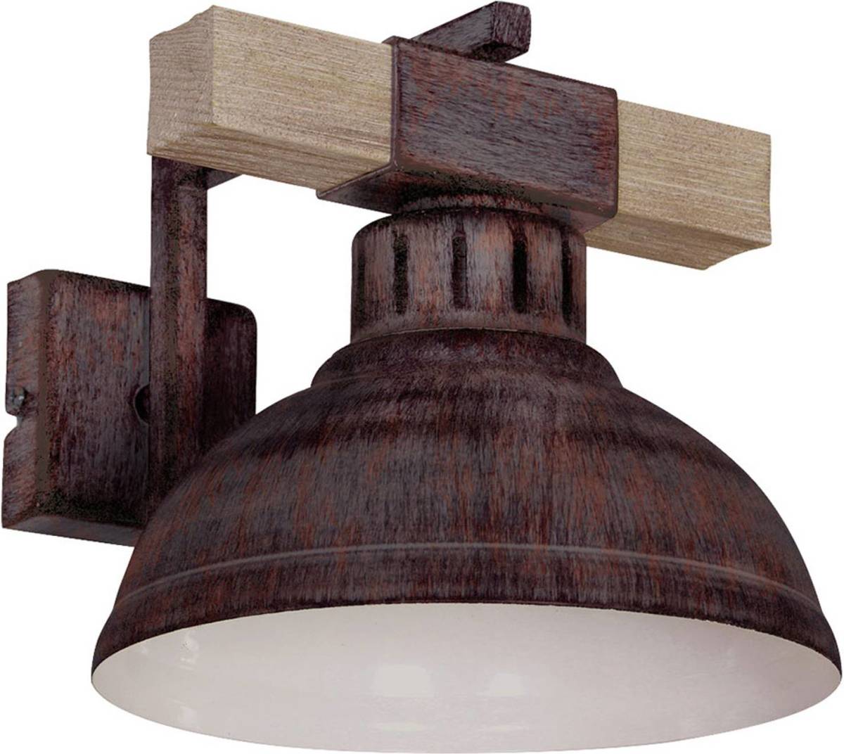 EULUNA Wandlamp Hakon, roestbruin/hout natuur