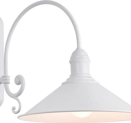 EULUNA Wandlamp Elmo, wit gelakt