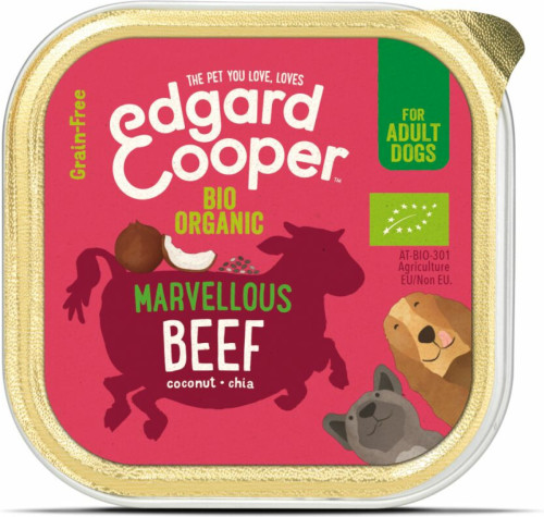 Edgard&Cooper Kuipje Vers Vlees Bio Rund 100 gr