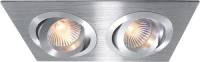 Deko-Light 2-lichts aluminium inbouwspot zwenkbaar