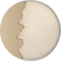 ECO-Light LED wandlamp Chic, rond, goud/reliëf, Ø25cm
