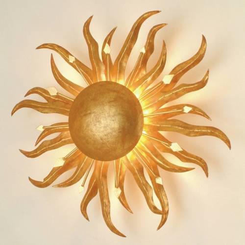 HOLLÄNDER Fascinerende wandlamp SONNE GOLD 45 cm