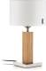 HerzBlut Dana tafellamp, eiken natuur, wit, 41cm