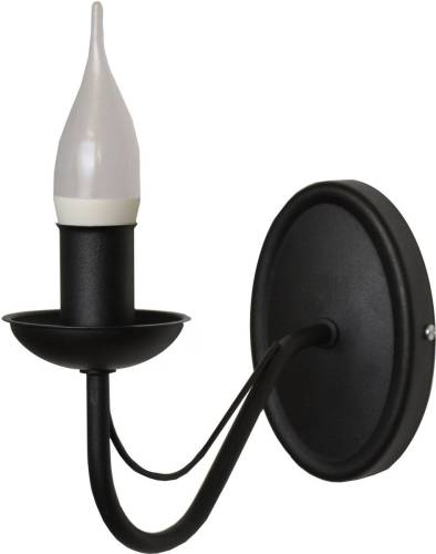 EULUNA Wandlamp Malbo in zwart, 1-lamp