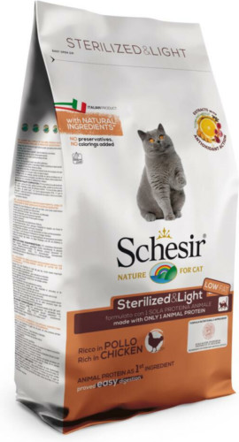 Schesir Kattenvoer Dry Sterilized en Overweight 1,5 kg