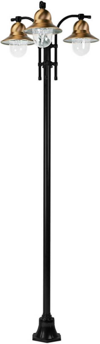 K.S. Verlichting Mastlamp Toscane, zwart, 3-lamps